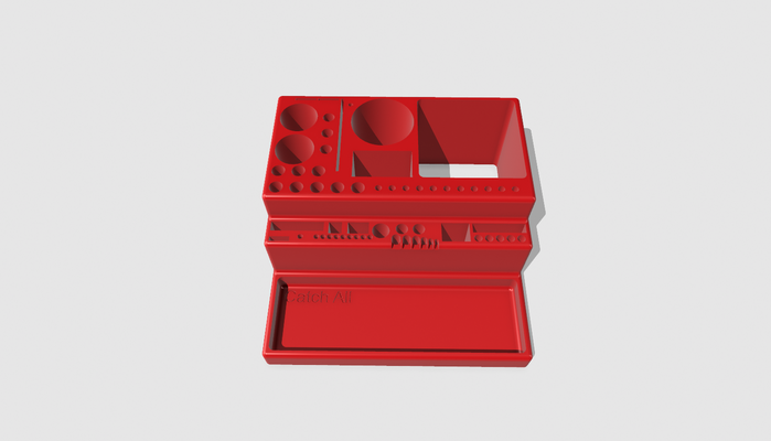 otimizado desc organizador remixado by nvd 3d impressora acessórios oragnizer tabela escrivaninha escritório armazenamento multi compartment papelaria suporte compactar organização caddie suprimentos arrumado caneta moderno 3d print model - Mito3D