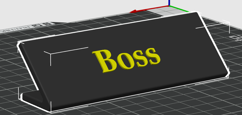 boss tag by marcozovo household decor 3d print model - Mito3D