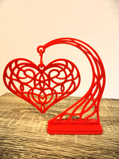 heart on a stand by icew33 household decor valentiensday valentiens day valentien 3d print model - Mito3D