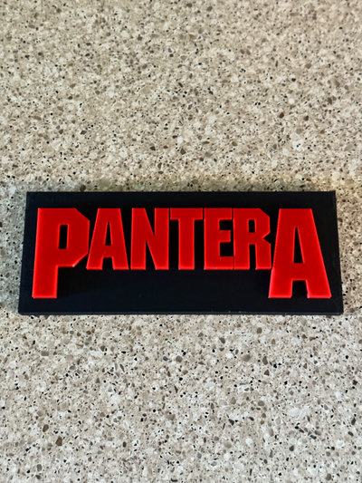 pantera band sign remixed by davglass art signs & logos rock metal 80snostalgia 3d print model - Mito3D