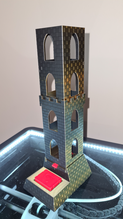 carcassonne tower tile dispenser remixed by buczuuu toys & games board tileholder game tiletower 3d print model - Mito3D