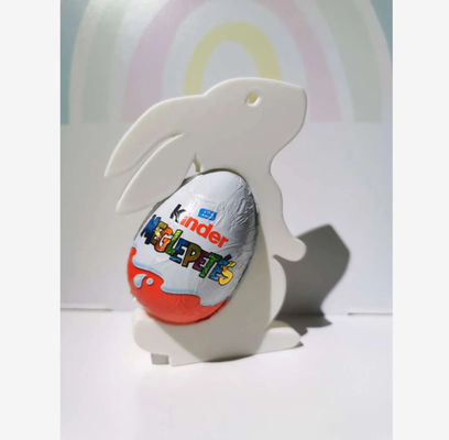 easter kinder bunny by samactivity miniatures animals egg rabbit decoration bunnies surprise 3d print model - Mito3D