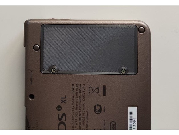 dsi xl battery cover by panicozxb hobby & diy nintendo dsixl 3D print model - Mito3D