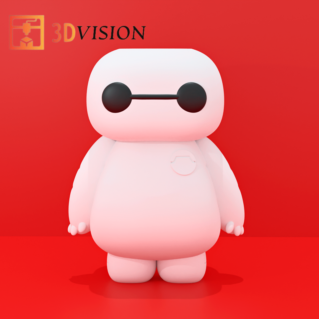 baymax funko anahtarlık by 3dvision sanat heykeller 3D print model - Mito3D