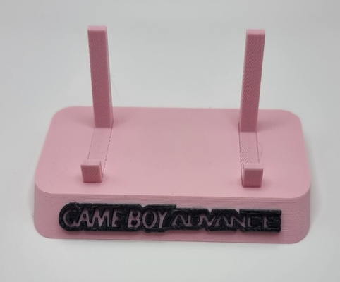 gameboy avanzar estante soporte by frenético huellas dactilares 3d herramientas organizadores nintendo gba jugador juego azar 3d print model - Mito3D