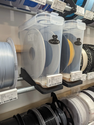 chef sentiero single bobina asta montare by sneaker utensili organizzatori filamento conservazione bidone drybox cereale 3d print model - Mito3D