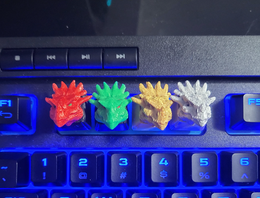 fantasy dragon keycap cherry mx switches by bayfaire hobby & diy electronics computer keyboard electronic 3d print model - Mito3D