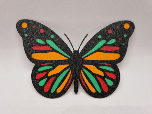 multicolore papillon by germann art 2d buttefly 4 couleur 3d print model - Mito3D