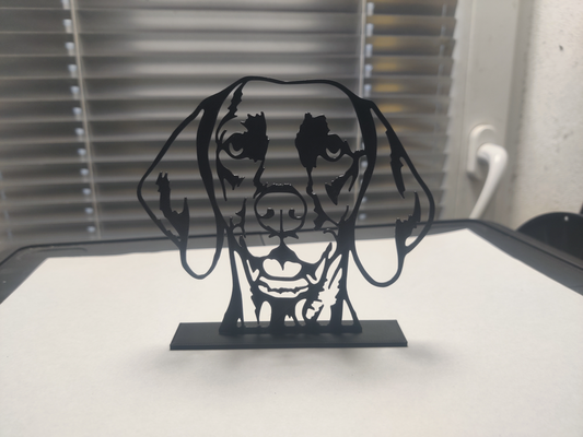 vizsla dekoration base by kolber kunst modelle deko hund hetzen bibliothek regal dekor 3d print model - Mito3D