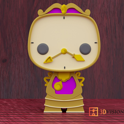 cogsworth funko vacarme don by 3dvision art sculptures disney 3d print model - Mito3D