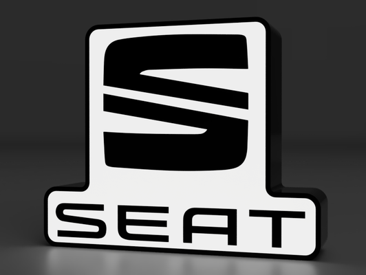 seat logo led lightbox by lozagon1234 art signs & logos cupra light sign car brand vehicle 3d print model - Mito3D