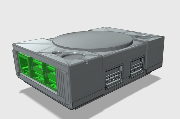 playstation pi minuscule v2 0 framboise 2 + 3 cas gaine by laurite outils gadgets playstation1 tarte framboises raspberrypi2 raspberrypi3 raspberrypicase raspberrypihousing 3d print model - Mito3D