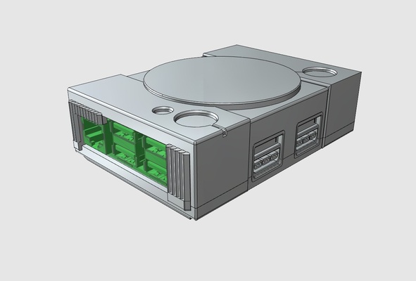 playstation pi minuscule v1 framboise 2 + 3 cas gaine by laurite outils gadgets playstation1 tarte framboises raspberrypi3 raspberrypicase rétropie 3d print model - Mito3D