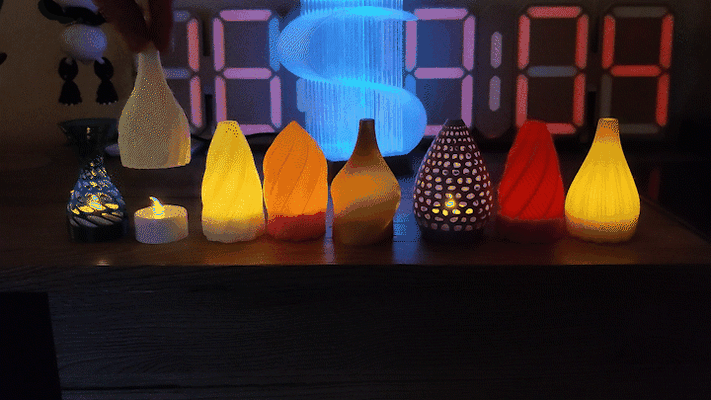 candle lid pack by madtrap generative 3d model my vase vasemode light led easy decoration home livingroom 3d print model - Mito3D