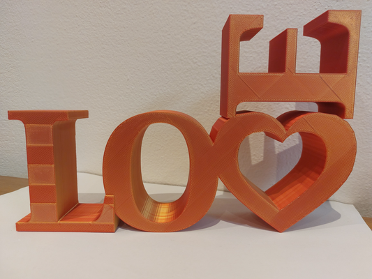 l'amour up by bart3d ménage décor valentin valentino art inscription 3d print model - Mito3D