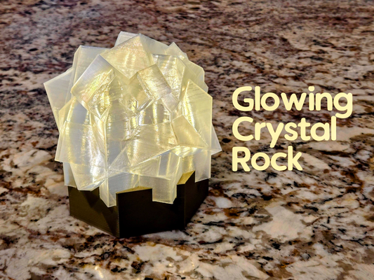 glowing crystal rock by calebgomer household decor fairy light lights led decoration 3d print model - Mito3D