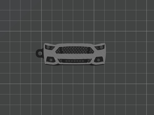 ford mustang 2017 by andy köstebek sanat 2d araba anahtar anahtarlık carkeychain 3d print model - Mito3D