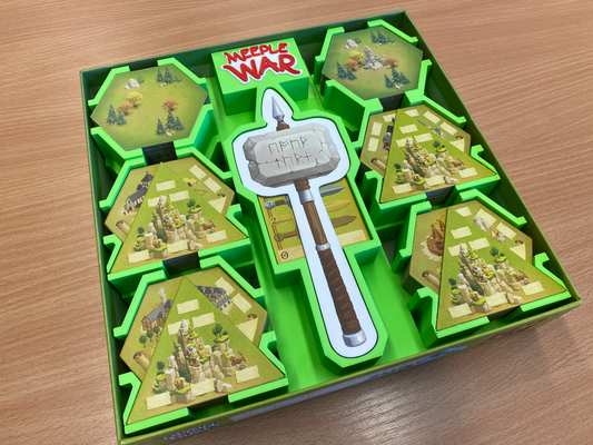 meeple war insert by torgedeck toys & games board boardgameinsert boardgameorganizer meeplewar meeplewarinsert boardgame 3d print model - Mito3D