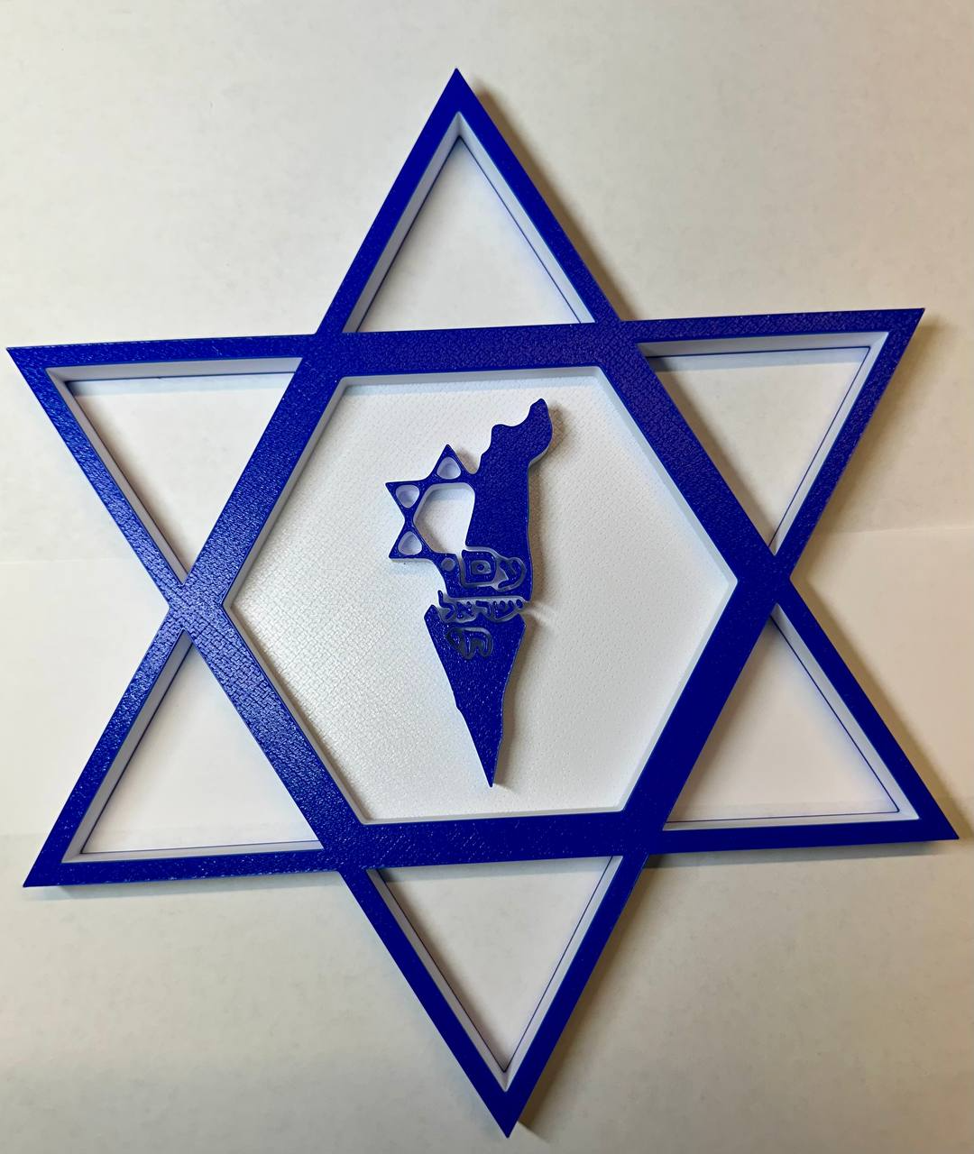 estrela of david by mikebacina casa decoração israel bandeira hebraico 3D print model - Mito3D