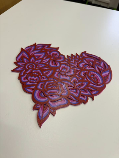 mandala amor amp rosas by reuter corporação arte 2d coração namorados amar 2024 3d print model - Mito3D