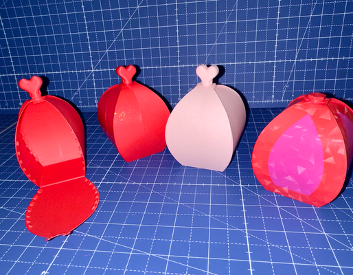 cadeau boîte vissé cœur by tuefler art modèles boite cadeaux geschenk idées pliante fête valentiens journée valentines bonbons saint valentin coeur 3d print model - Mito3D