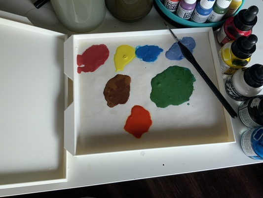 replacement tray lid 85 x 7 inch sta-wet handy palette wet acrylic oil paints by gekoprime miniatures fusion360 brush paint 3d print model - Mito3D