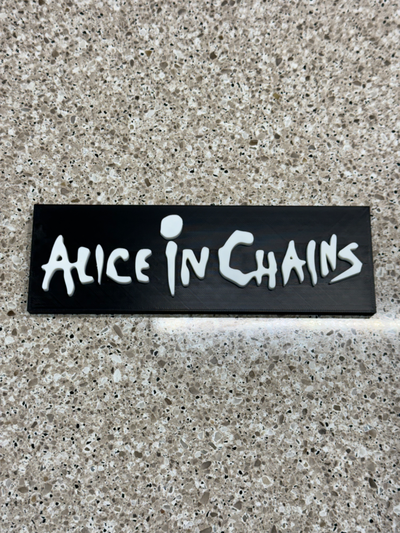 alice in chains band sign remixed by davglass art signs & logos rock metal 80snostalgia 90snostalgia 3d print model - Mito3D