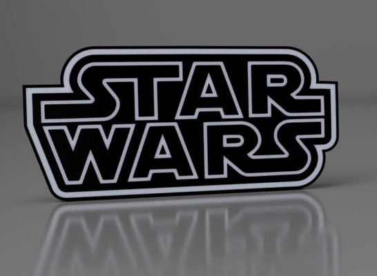 nameled - samelayer star wars logo by alexandre paixao household decor lighting starwars luminaria 3d print model - Mito3D