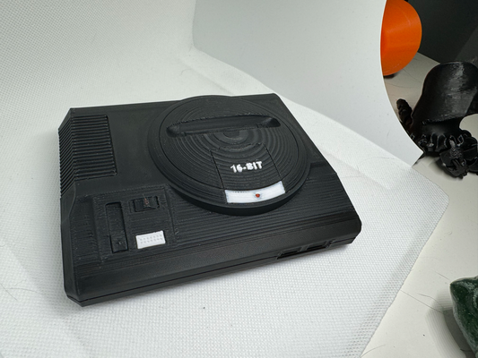 sega génesis mega manejar escala modelo 16 bit remezclado by guía vídeo miniaturas consola juego azar megadrive 3d print model - Mito3D