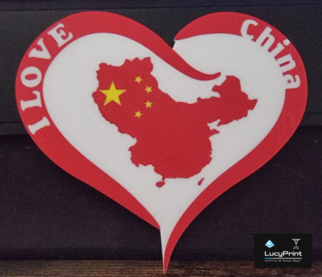 liebe china zeichen by lucyprint kunst 2d schild 3d drucken 3d print model - Mito3D