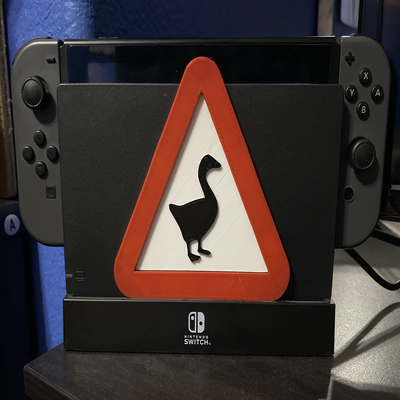 untitled goose game sign - warning remixed by vidguide art signs & logos 3d print model - Mito3D