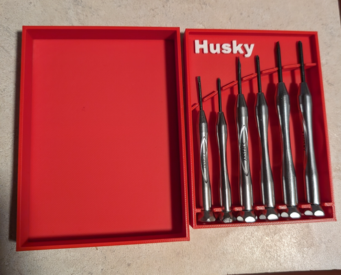 husky precision screwdriver case by dude blight89 tools organizers holder box organizer 3d print model - Mito3D