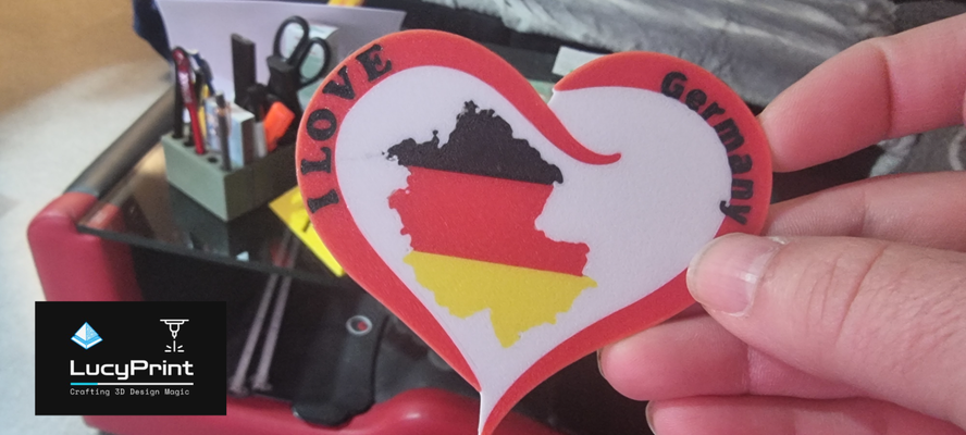 i amore germania cartello by lucyprint arte 2d schield 3d stampa 3d print model - Mito3D