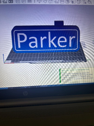 parker lightbox by emoney1325 art signs & logos light box 3d print model - Mito3D