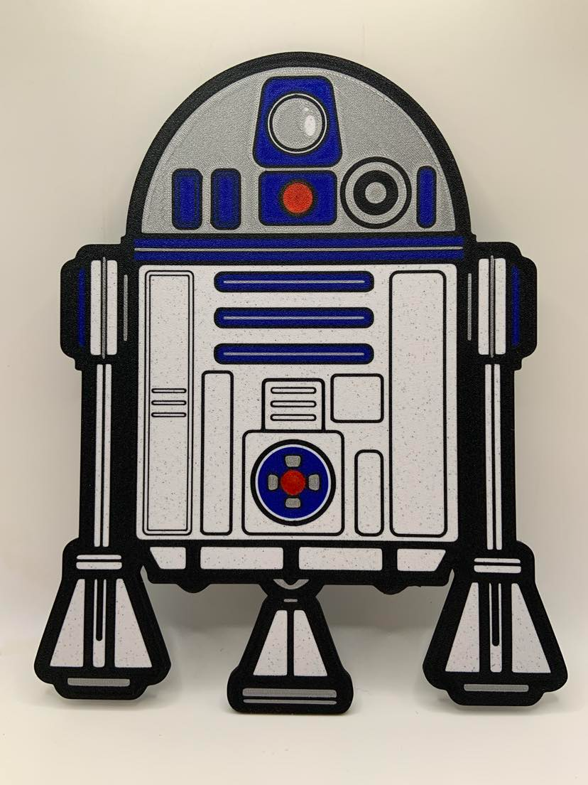 star savaşlar r2d2 duvar sanat by brentglover1970 2d 3D print model - Mito3D