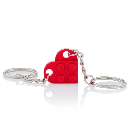 cœur porte clés valentines by scott 3d jouets jeux brique jouet jeu clé valentin l'amour coeur 39 amour chaîne gamins sac bague copains bff 3D print model - Mito3D