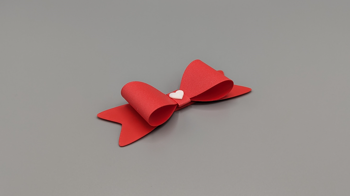 sencillo plegable regalo arco corazón by benjamín bolsa casa festividades cinta decoración envase enamorado navidad cumpleaños fácil montaje amor lazo geschenk 3d print model - Mito3D