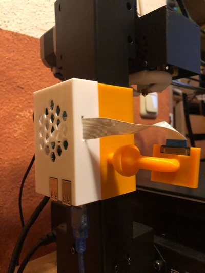 octopi raspberry pi 3 b+ holder anycubic i3 mega camera mount by paku ia 3d printer accessories raspberrypi3b anycubici3mega cameramount 3d print model - Mito3D