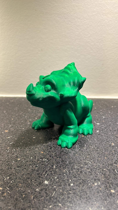 land cera schweinchen bank by ah werkzeuge gadgets münze geld dinosaurier triceratops 3d print model - Mito3D