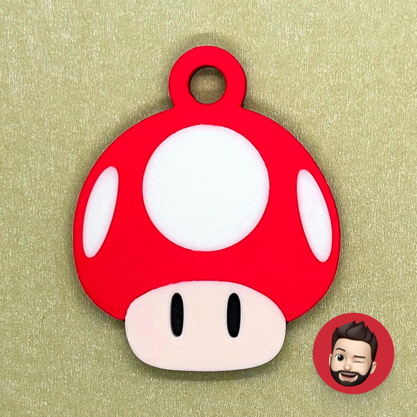 mario champignon porte clés by nicodeimos mode bijoux bague anneaux clé chaîne chaînes vidéo jeu vidéos jeux drôle mignonne nintendo super bros vie 3D print model - Mito3D