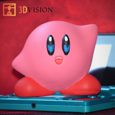 kirby by 3dvision arte esculturas 3d impresión nintendo ds 3d print model - Mito3D