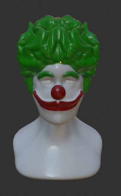 payaso busto by gpan arte esculturas 3d print model - Mito3D