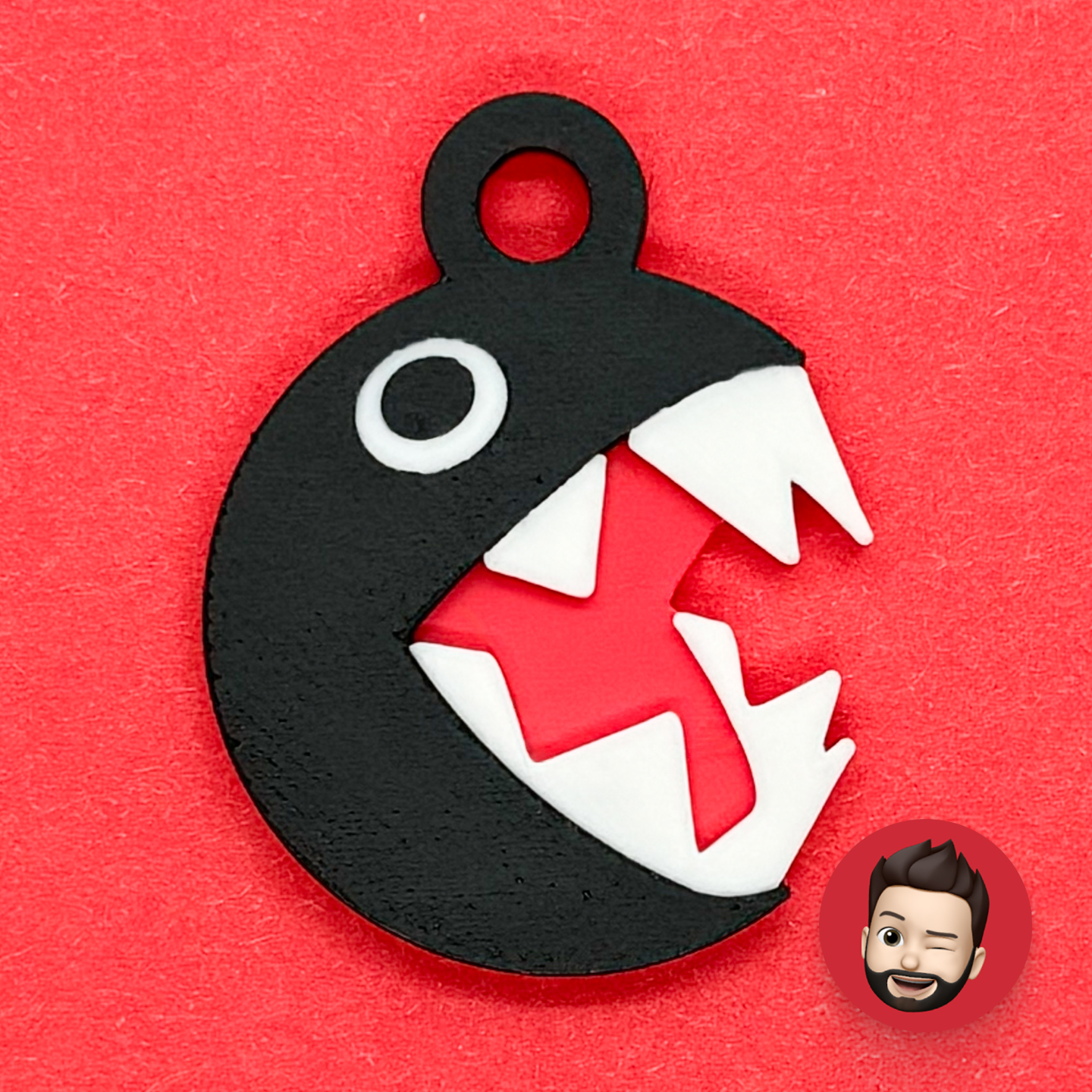 mario chomp keychain by nicodeimos fashion jewelry dog key ring rings chain chains keyring keyrings keychains videogame video videos game games nintendo ear ears earring earrings magnet magnets 3D print model - Mito3D