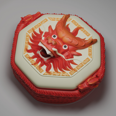 cny spécial entrer dragon bonbons bol by troisdexpressdotmy ménage festivités chinois an 2024 biscuit cuisine accessoires table 3d print model - Mito3D