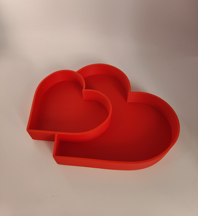 hearts valentines tray by projectfilament household festivities heart valentine kitchen accessories chocolate table 3d print model - Mito3D