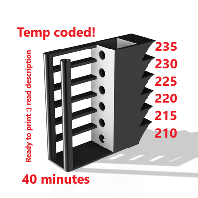 veloce temp torre petg pla abs 210 235 by tommi 3d stampante test modelli temperatura 3d print model - Mito3D