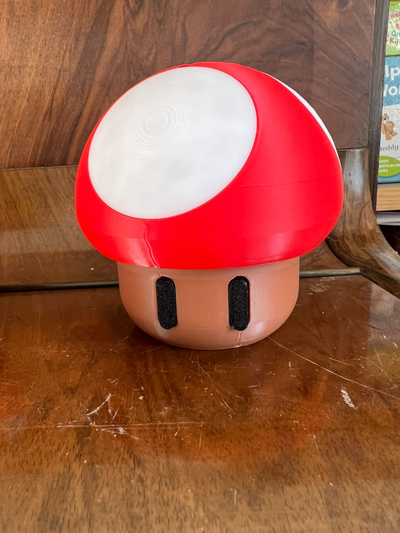 champignon tirelire remixé by tonyste jouets jeux monnaie mario crapaud gamins 3d print model - Mito3D