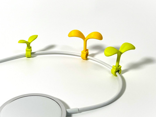 cable germination by chameko household office green fun cute kawaii 3d print model - Mito3D