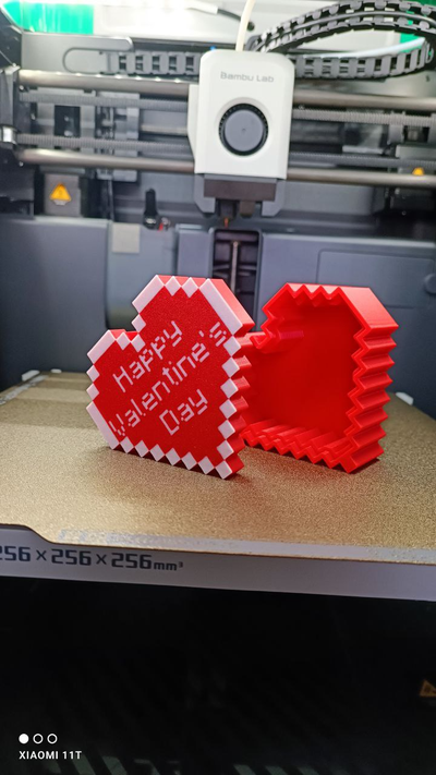 box happy valentine's day craft by ko additive labo art models heart valentine saint valentin jewerly design 3d print model - Mito3D