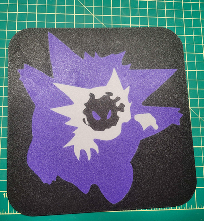 gastly haunter gengar lightbox wall art by tri-3d generative 3d model hueforge & lithophane pokemon poke light box 3d print model - Mito3D